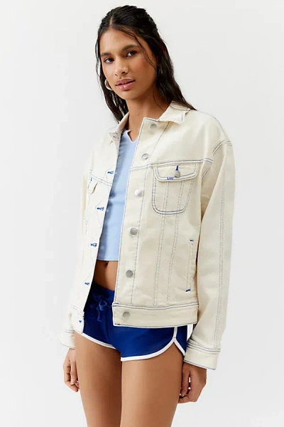 Shop Lee Rider Loose-fit Denim Jacket In Tinted Denim, Women's At Urban Outfitters