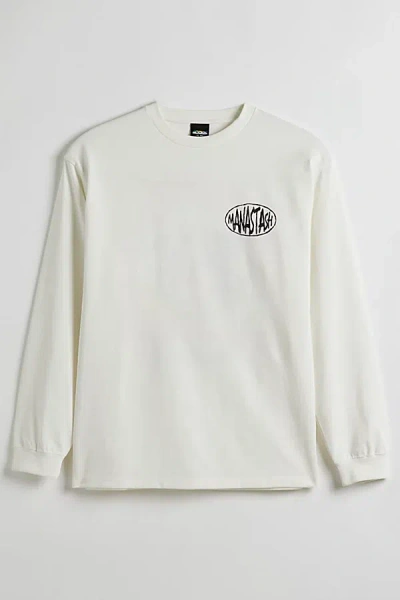 Shop Manastash Got A Problem Long Sleeve Tee In White, Men's At Urban Outfitters