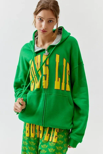 Shop Boys Lie Left On Read Harley Hoodie Sweatshirt In Green, Women's At Urban Outfitters