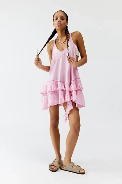 Shop Out From Under Driftless Racerback Mini Dress In Pink, Women's At Urban Outfitters
