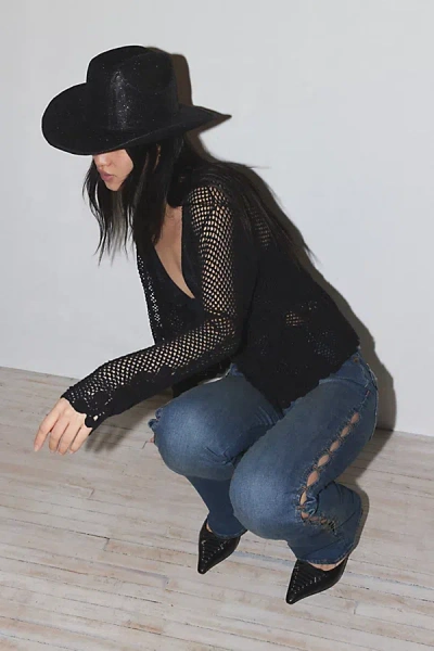 Shop Wyeth Mega Disco Cowboy Hat In Black, Women's At Urban Outfitters