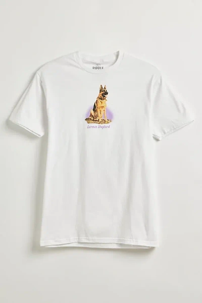 Shop Urban Outfitters German Shepard Tee In White, Men's At