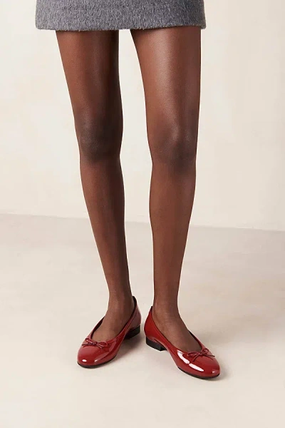 Shop Alohas Oriana Leather Ballet Flat In Onix Red, Women's At Urban Outfitters