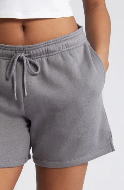 Shop Bp. Cotton Blend Fleece Shorts In Grey Pearl