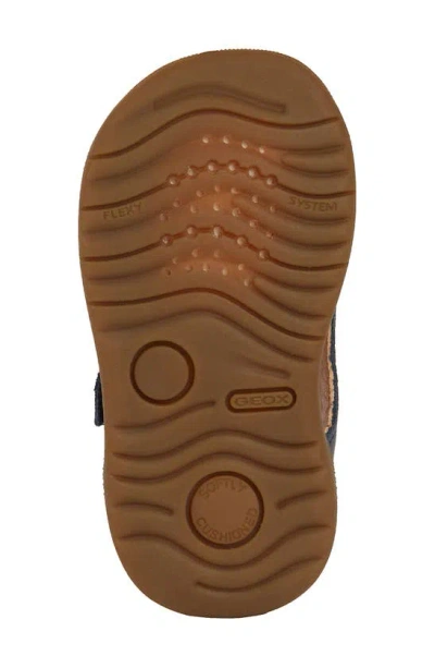 Shop Geox Kids' Macchia Sandal In Navy/ Light Blue