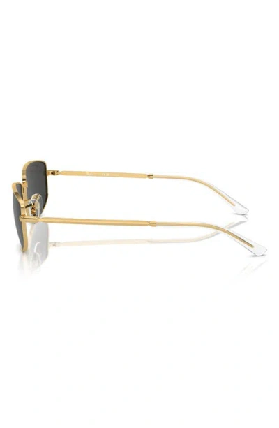 Ray Ban 56mm Irregular Sunglasses In Gold Flash