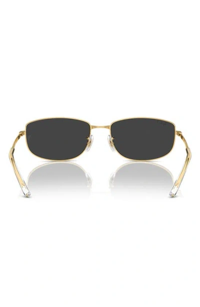 Ray Ban 56mm Irregular Sunglasses In Gold Flash