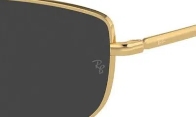 Ray Ban 56mm Irregular Sunglasses In Gold Flash