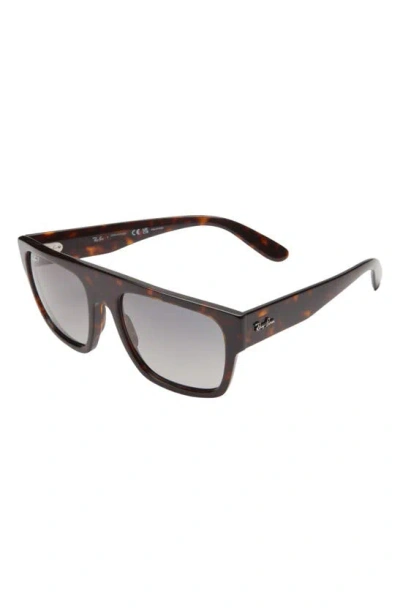Ray Ban 57mm Polarized Square Sunglasses In Havana