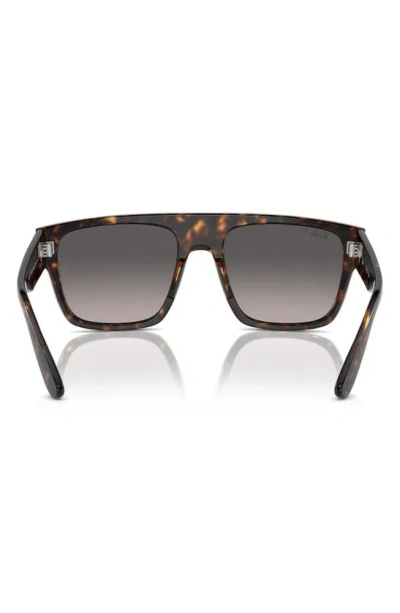 Ray Ban 57mm Polarized Square Sunglasses In Havana