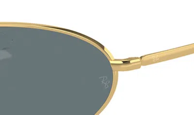 Ray Ban 56mm Polarized Irregular Oval Sunglasses In Gold Flash