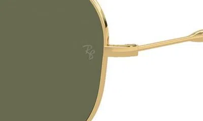 Ray Ban Old Aviator 62mm Polarized Pilot Sunglasses In Gold Flash