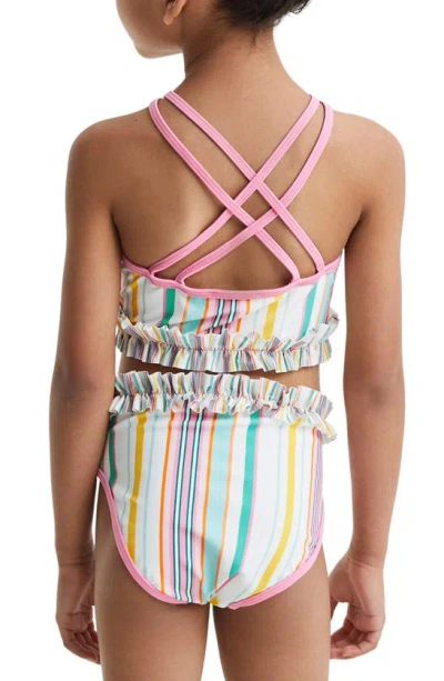 Shop Reiss Kids' Amelia Two-piece Swimsuit In Pink Multi