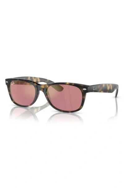 Ray Ban 55mm Polarized Square Wayfarer Sunglasses In Havana