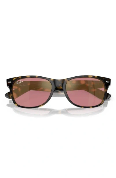 Ray Ban 55mm Polarized Square Wayfarer Sunglasses In Havana