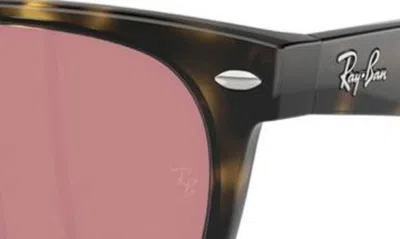Ray Ban 55mm Polarized Square Wayfarer Sunglasses In Havana