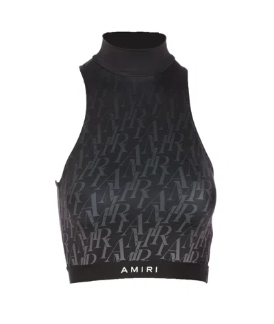 Shop Amiri Burnout Mock Top In Black
