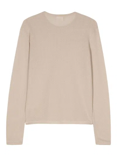 Courrèges T-shirt Ymesh Long Sleeves Men Sand In Cotton