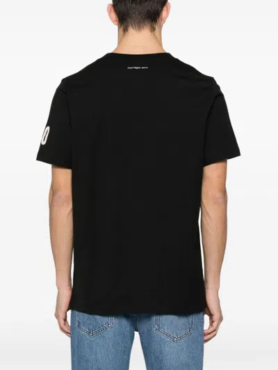 Shop Courrèges Ac Straight Printed T-shirt Men Black In Cotton