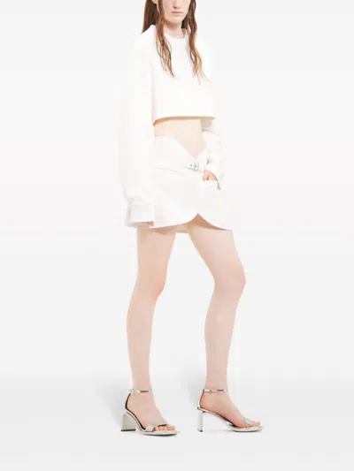 Courrèges Courregès Cropped Sweatshirt In Burgundy