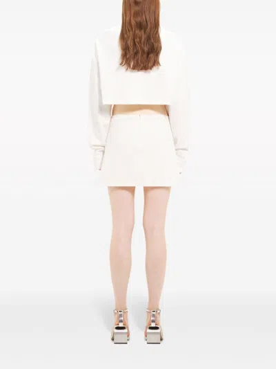 Courrèges Courregès Cropped Sweatshirt In Burgundy