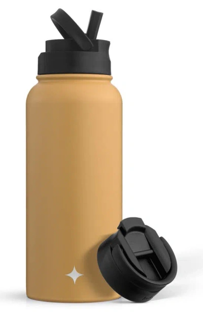 Shop Joyjolt Stainless Steel Insulated Water Bottle In Dark Yellow