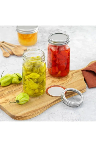 Joyjolt 42-piece Mason Jars With Airtight Lids In Clear