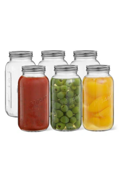 Joyjolt 42-piece Mason Jars With Airtight Lids In Clear