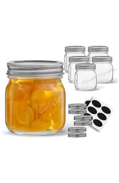 JOYJOLT JOYJOLT 42-PIECE MASON JARS WITH AIRTIGHT LIDS 