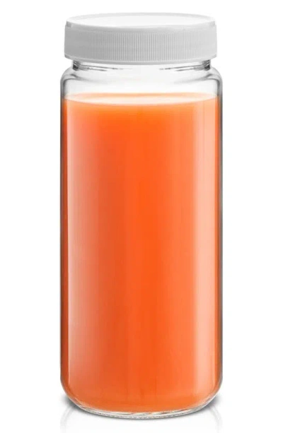 Joyjolt Set Of 8 Reusable Glass Beverage Bottles In Clear