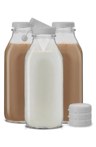 JOYJOLT JOYJOLT SET OF 3 REUSABLE GLASS BEVERAGE BOTTLES 
