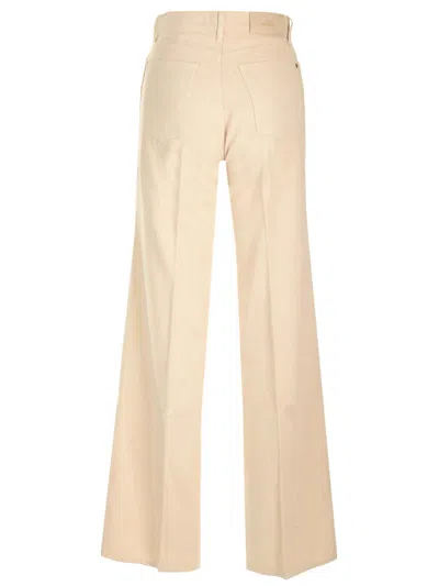 Shop 7 For All Mankind Straight Leg Trousers In White