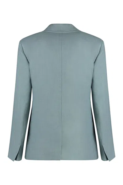 Shop 's Max Mara Socrates Linen Jacket In Light Blue