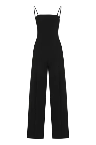 Shop Max Mara Elvy Crepe Jumpsuit In Black