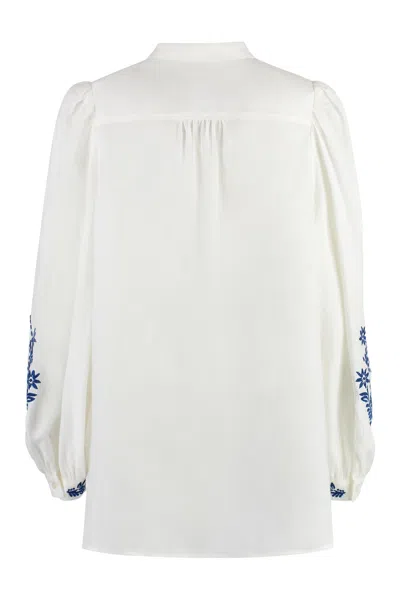 Shop Weekend Max Mara Carnia Linen Shirt In White