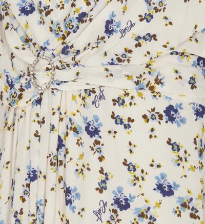 Shop Liu •jo Floral Print Dress In Multicolour
