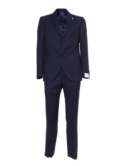 Shop Luigi Bianchi Mantova Blue Mens Suit