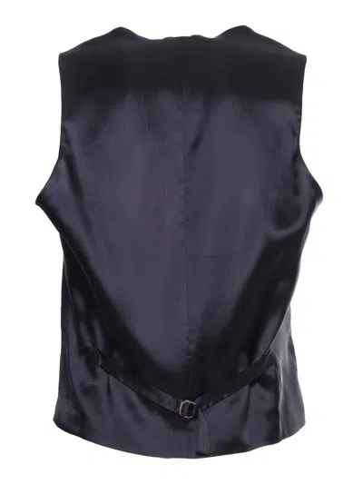 Shop Luigi Bianchi Mantova Blue Vest