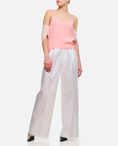 Shop Junya Watanabe Front Pences Wide Pants In White