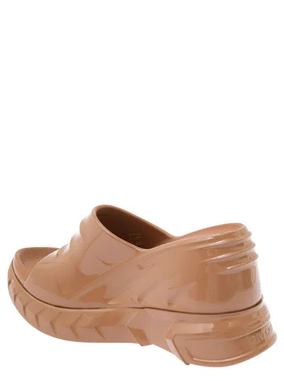Shop Givenchy Clay Color Marshmallow Wedge In Rubber Woman In Beige