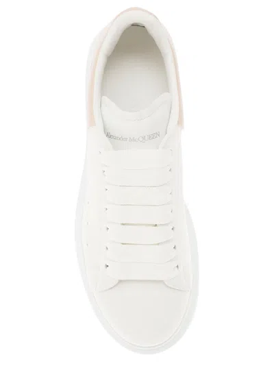 Shop Alexander Mcqueen White Low Top Sneakers With Oversized Platform In Leather Woman