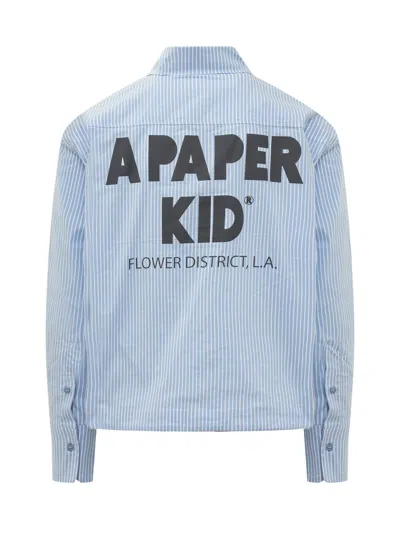 Shop A Paper Kid Shirt In Celeste/light Blue