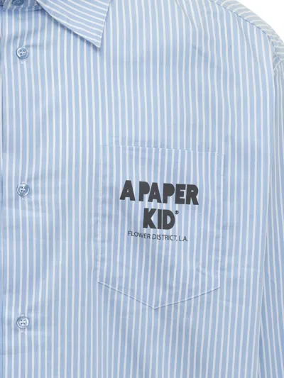 Shop A Paper Kid Shirt In Celeste/light Blue