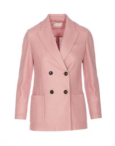 Shop Circolo 1901 Double Breasted Button Jacket In Pink