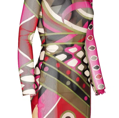 Shop Pucci Vivara Print Long Dress In Fuchsia