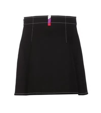 Shop Pucci Denim Skirt In Black