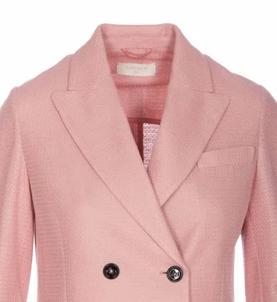 Shop Circolo 1901 Double Breasted Button Jacket In Pink