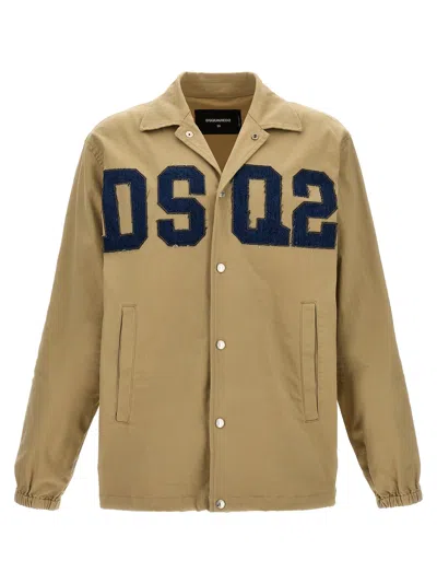 Shop Dsquared2 Dsq2 Coach Jacket In Beige
