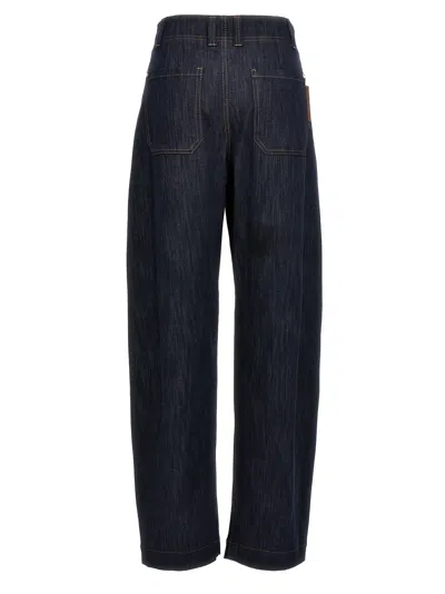 Shop Brunello Cucinelli Curved Jeans In Blue