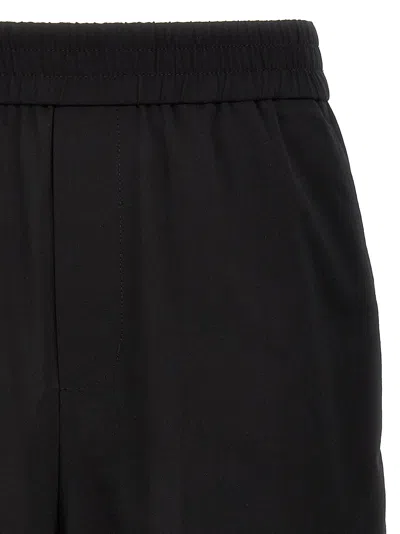 Shop Ami Alexandre Mattiussi Bermuda Shorts Logo Plaque In Black